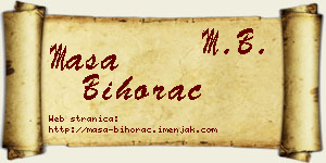 Maša Bihorac vizit kartica
